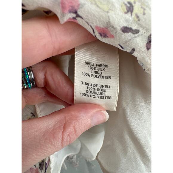 Rebecca Taylor Skirt XS Pink Floral Mini Cottage Y2K Fairy Ruffle Drop Waist - Picture 4 of 7